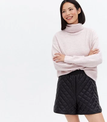 £8 • Buy ✨ Worn Once Ladies NEW LOOK Baby Pink Knitted Roll Neck Jumper S 6 8 10 ✨