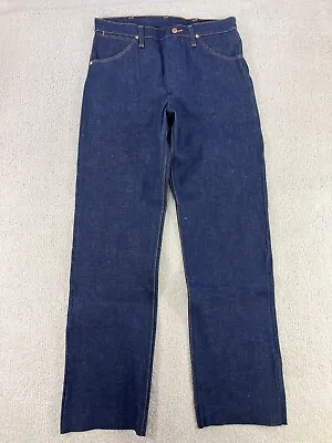Vintage Wrangler Blue Denim Jeans Cowboy Mens Size 31x33 Unhemmed 60s 70s • $265.50