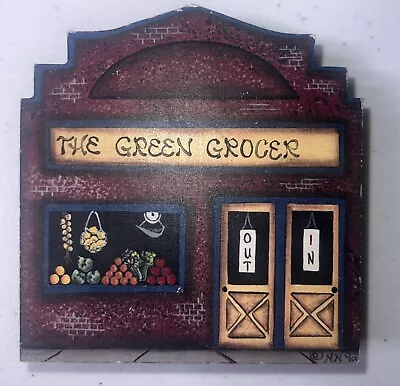 Brandywine Woodcrafts 1992  The Green Grocer  Collectible Shelf Sitter 3.75” • $5