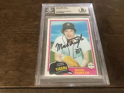 1981 O-pee-chee Mark Fidrych Autographed Card Tigers Beckett Authentic • $124.99