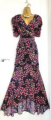 £5.50 • Buy LIPSY LONDON Size 14 NEW BNWT Maxi Ruched Ditsy Floral Summer Occasion Dress