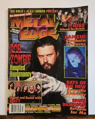 METAL EDGE Magazine 15th Anniversary Issue Rob ZombieDanzig Days Of The New Ratt • $13.99
