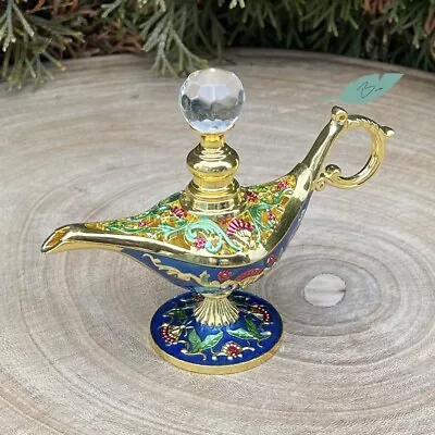 Magic Lamp Vintage-Style Perfume Bottle Mini 4mL Midnight Blue • $18.95