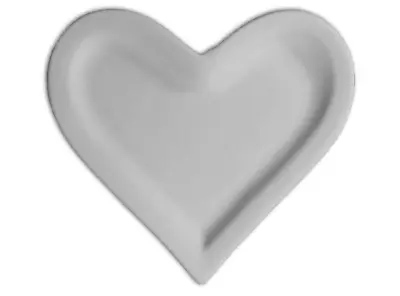 Rimmed Heart Dish Glass Fusing / Draping Kiln Stained Glass Slump Mold • $17.62