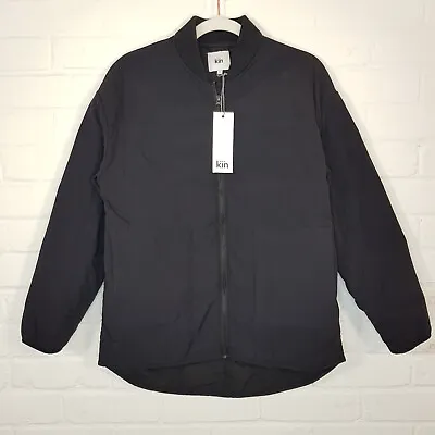 John Lewis Kin Jacket Coat UK 8 Black Short Quilted Casual Zip Up Padded BNWT • $53.59