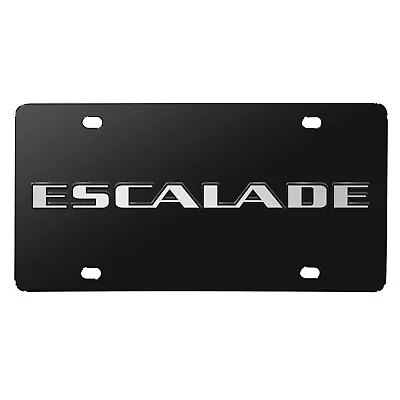 Cadillac Escalade Name 3D Logo Black Stainless Steel License Plate Made In USA • $53.99