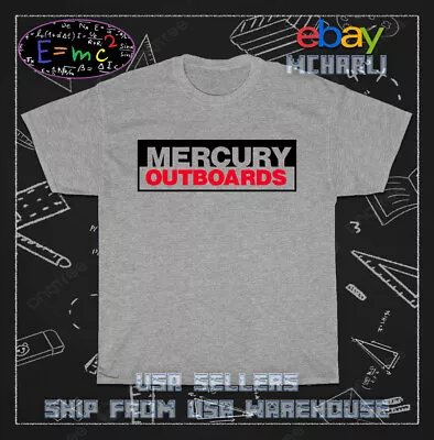 New Men's Tee Shirt Mercury Outboards Logo USA Men's T-Shirt • $22.70