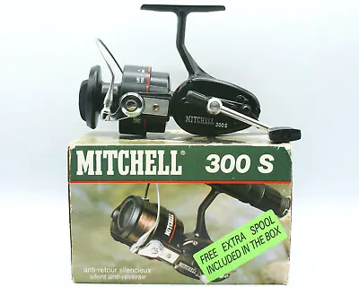 1986 Mitchell 300S Spinning Reel With Box Sleeve Extra Spool And Paperwork • $99