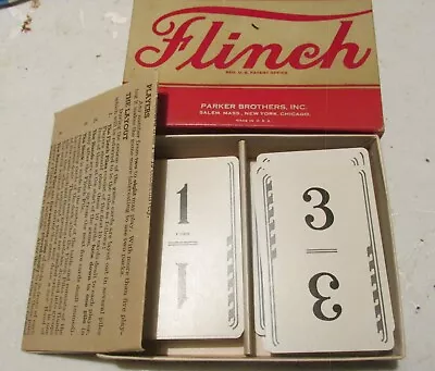 Vintage Old Game Flinch Parker Brothers SalemMass Card Game Instructions • $5