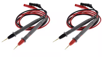 2 Pairs Of Ultra Thin Tip Needle Multi Meter Test Leads Probe Digital Multimeter • $7.99