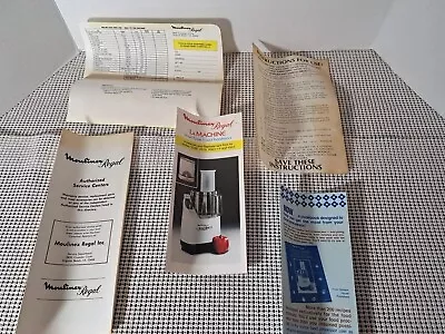 Regal La Machine II LM2 Food Processor Instructions & Other Old Papers • $18