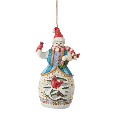 $16.49 • Buy Jim Shore Christmas Ornament 6011673 Snowman With Cardinal NIB
