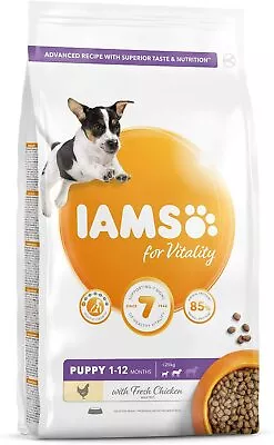 Iams Vitality Puppy Small/Medium Dog Food Chicken 2kg • £10.26