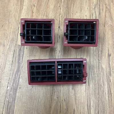 VW MK1 Rabbit Early Dashboard Red Dash Air Vent Set OEM • $220