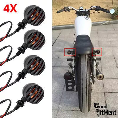 4pcs Motorcycle GRILL Indicator Turn Signals Tail Lights For Harley Dyna Softail • $31.47