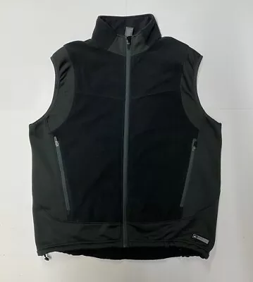 REI Vest Mens XL Black Polartec Fleece Flex Full Zip • $13.95