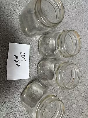 FOUR ATLAS Pint Mason Jars (lot #22) • $35