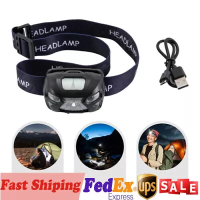 Camping Headlamp Rechargeable Headlamp LED Headlamp Flashlight For Adults & Kids • $7