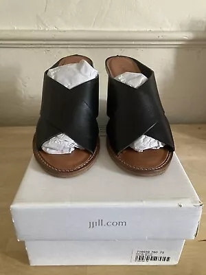 JJill Slide On Artisan Leather Wedges. Black 7.5 NIB • $59