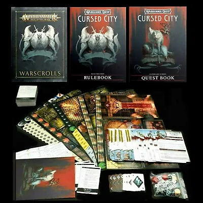 Warhammer Quest Cursed City Rules Game Tiles Boards Cards Dice & Box NO MODELS • $24.99