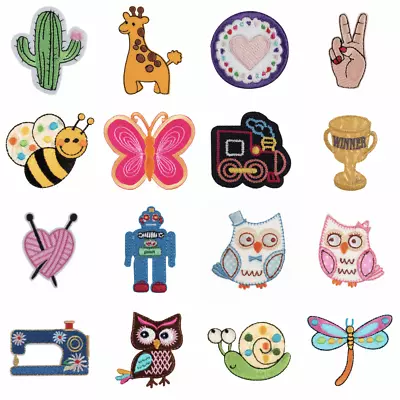 Sew On/Iron On Embroidered Motifs Patches Fabric Applique Crafts Choose Designs • £3.99