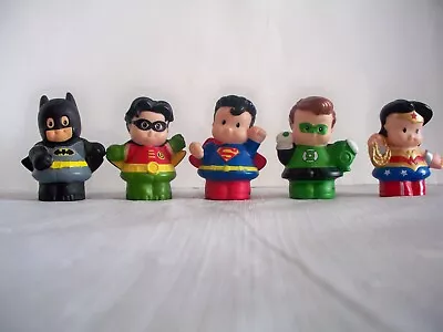 $12.95 • Buy Super Hero Little People Batman Robin Superman Green Lantern Wonder Woman LOT 5