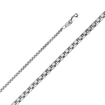 14K Gold 1.8mm Hollow Half Round Box Chain Necklace - Lobster Clasp • $433