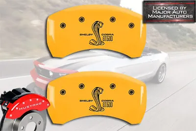 2007-2014 Ford Mustang Shelby  GT500  Rear Yellow MGP Brake Disc Caliper Covers • $185