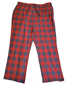 Old Navy Lounge Pants Mens Large Flannel Pajama Red Buffalo Plaid • $7.49