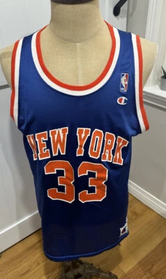 $45 • Buy Vintage Champion Patrick Ewing New York Knicks Jersey Mens 44/L