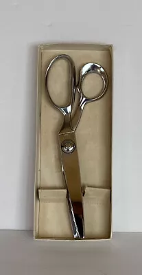 Vintage Italy Piking Zig Zag Shears Scissors Chrome Plated Fabric Crafting • £18.27