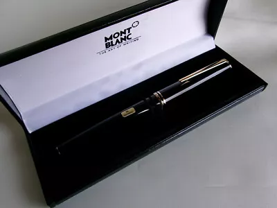Montblanc Classic Fountain Pen Black GT 14K M Nib • $119.99