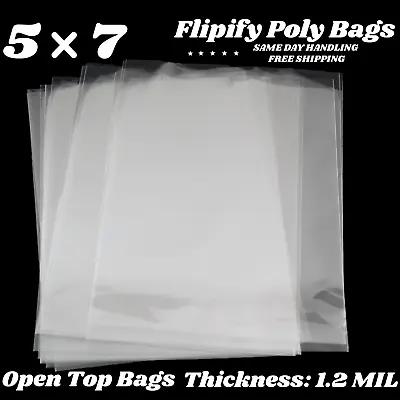 5x7 Clear PolyBags Flat Open Top Plastic Cellophane Treat Bakery Cookies Candies • $4.90