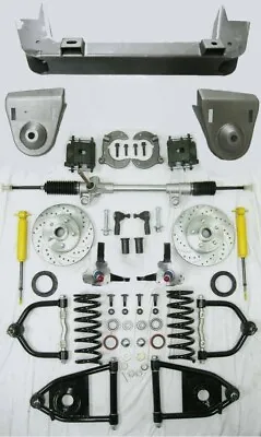 1936 1948 Chevy Car Mustang II Manual Front End Suspension Kit 2  Drop Slotted • $1249.87
