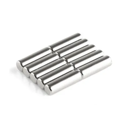 £5.99 • Buy 10pcs 6 X 20 Mm N50 Big Round Cylinder Magnets Strong Rare Earth Neodymium