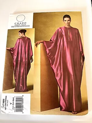 Vogue Sewing Pattern V1181 Designer CHADO RALPH RUCCI Caftan UNCUT SZ XS S Med • $124.95