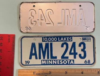 MINNESOTA  1968 1970 Post Honeycomb Cereal License Plate   AML 243 • $7.99