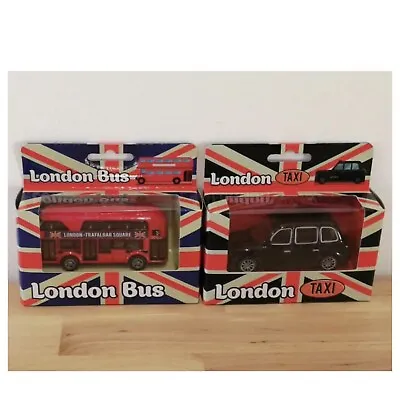 London Bus/London Taxi Model  Pull Back & Go Kids Toy Die Cast Metal- X1 Each • £18.99