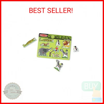 $15.40 • Buy Melissa & Doug Zoo Animals Sound Puzzle - Wooden Peg Puzzle With Sound Effects (