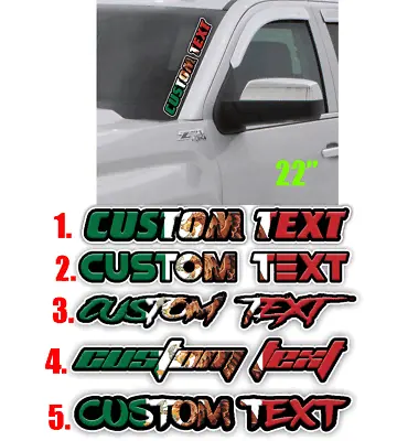 Mexico Flag Mexican Custom Text 22  Decal Sticker Windshield Car Truck Aguila MX • $13.99