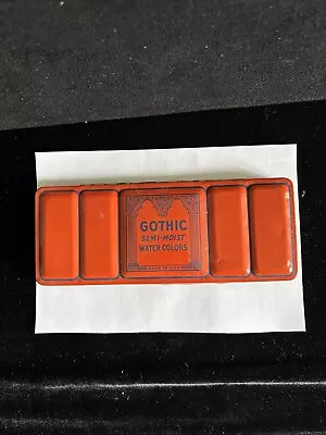 Vtg Gothic Semi-Moist Paint Water Colors In Metal Tin • $5