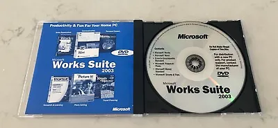 Microsoft Works Suite 2003 With Product Key! Word Encarta Picture It Money Etc. • $14.99
