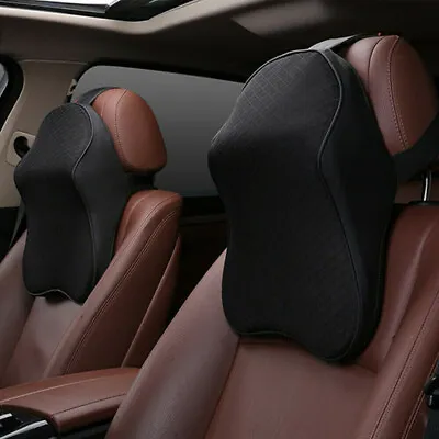 $20.89 • Buy Car Seat Headrest Pad Memory Foam Head Neck Rest Travel Support Cushion Confort