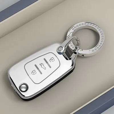 $19.99 • Buy TPU Car Remote Flip Key  Fob Cover Case For Hyundai I30 Ix35 For KIA White