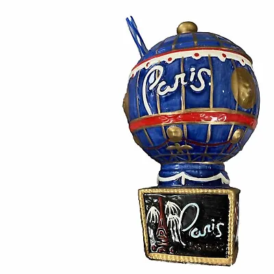 Vintage Paris Las Vegas Souvenir 8.5”Hot Air Balloon Ceramic Drink Cup • $17.99