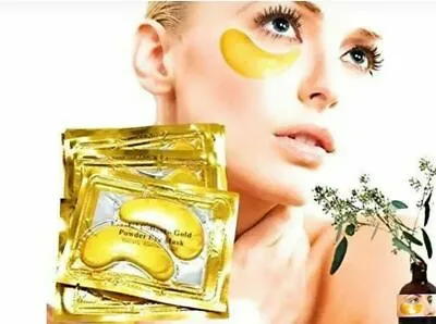 Crystal Bio Collagen Gold 24K Under Eye Mask Wrinkle Puffiness Dark Circles • £0.99