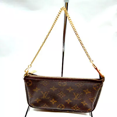 Louis Vuitton LV Accessory Pouch  Bucket Pouch Brown Monogram 3716002 • $10.50