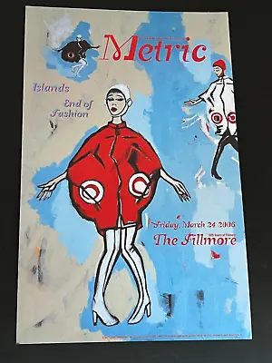 Metric Islands End Of Fashion Original Concert Poster Fillmore 2006 Target Brand • $50
