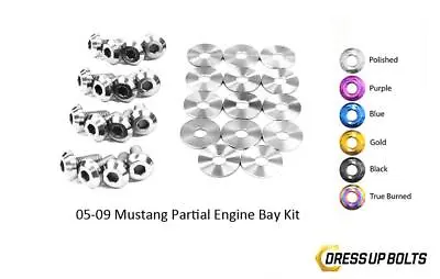 Polished Dress Up Bolt Kit For 2005-2009 Ford Mustang (Engine Bay Partial) • $138.59
