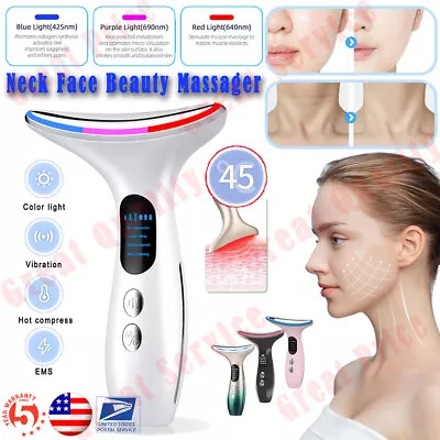 LED Microcurrent Skin Tightening Lifting Device Face Neck Facial Beauty Machine • $19.88